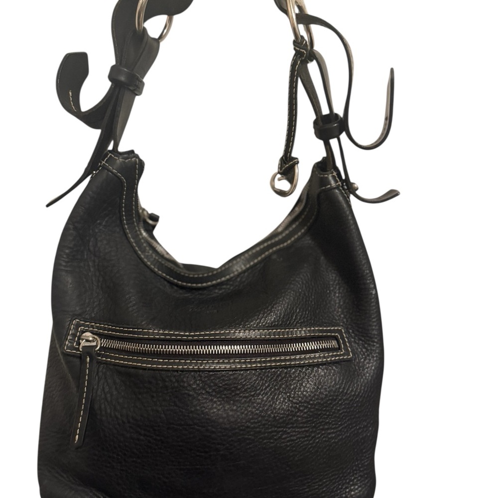 Vintage Dooney & Bourke 1973 Black Leather Shoulder Bag
